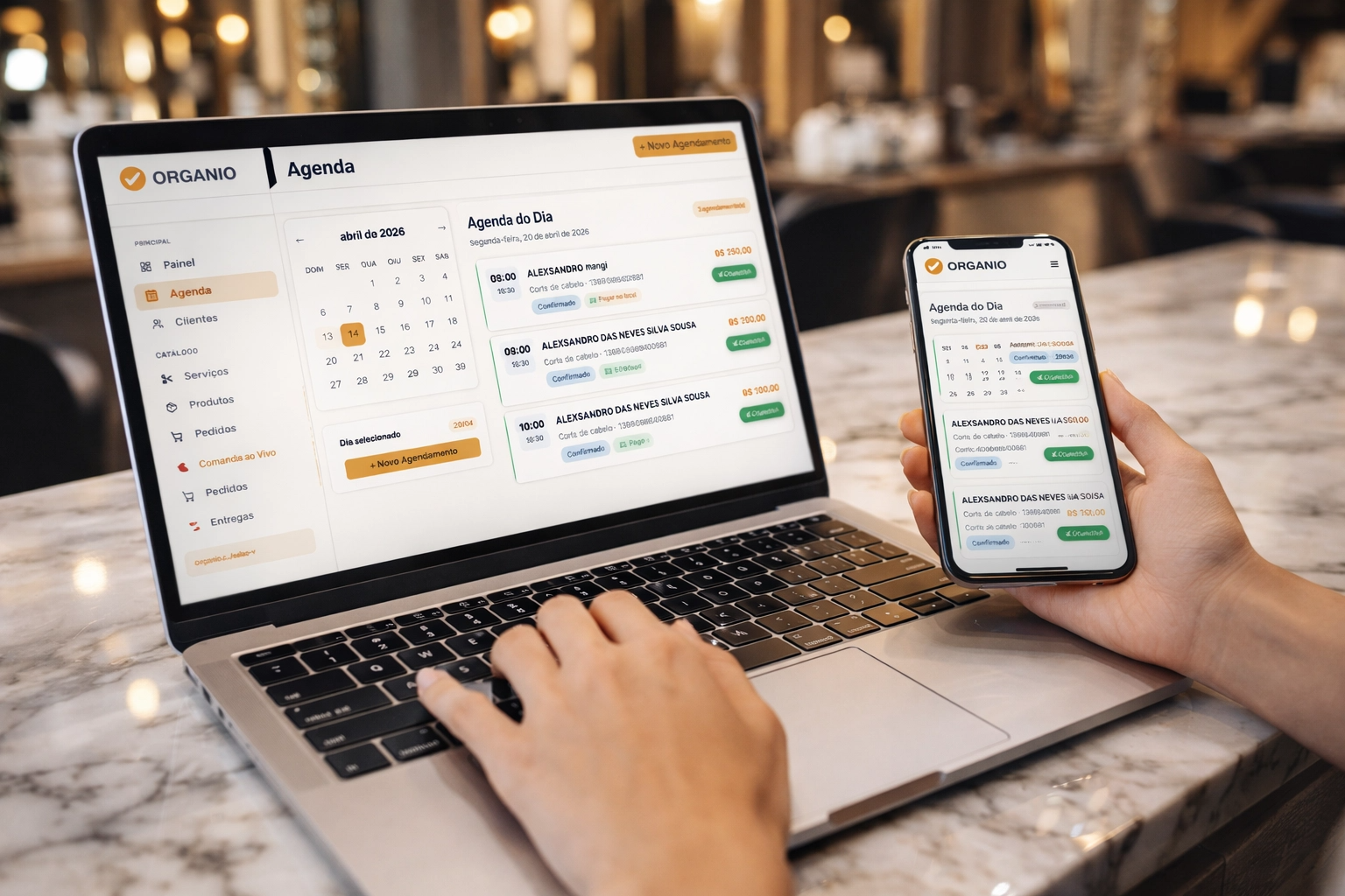 Agenda online Organio para micropigmentadores